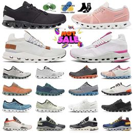 Hoge Kwaliteit Designer Schoenen Heren Hardlopen 2024 Dames Cloud Designer Sneakers Roze Triple Wit Blauw Heren Dames Outdoor Sport Trainers Gratis Verzending Black Cat 4