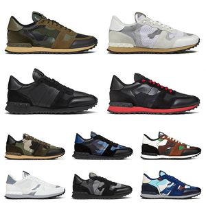 Zapatos de diseño de alta calidad hombres mujeres blancos blancos multicolor gris camuflage verde azules rojos de lujo plataforma de plataforma