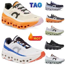 Chaussures de designer de haute qualité sur CloudMonster Monster Léger coussin de bassonnettes Men de chaussures Footwear Runner Sneakers White Violet Dropshiping Acce