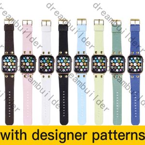 Designer Strap Watchbands Watch Band 42mm 38mm 40mm 44mm 41mm 45mm iwatch 2 3 4 5 6 bandes Bracelet en cuir Bracelet Fashion Stripes bracelet de montre fghr