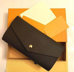 Haute qualité Designer portefeuille femmes sac à main sac à main porte-carte embrayage dames filles avec boîte fleurs lettres grille en gros