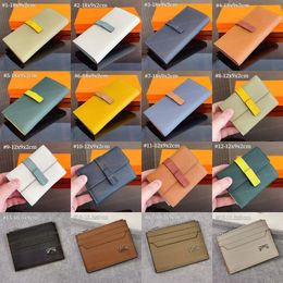 Billeteras de diseñador de alta calidad Fashion de moda para mujeres Mini carteras cortas largas Tibros de tarjetas multicolores con caja de 18 cm 12cm 22781 27438