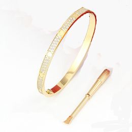 Women Men Mannen van hoogwaardige Designer Heren van armband Banden Bangles Silver Rose Gold schroevendraaier Bangle armbanden Paar sieraden met doos