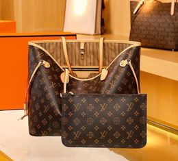 Diseñadores de alta calidad Bolsos de cuero Bolsos de hombro para mujer con billetera Naverfull Bolso compuesto Monedero Lady Totes 2pcs / set M40156 Luxurybag118