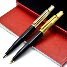 Bolígrafo de Metal de la serie Diabolo de alta calidad, papelería negra/dorada/plateada, material de oficina escolar, bolígrafo suave para escribir, más opciones