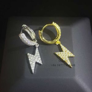 Haute qualité diamant boucle d'oreille Pass diamant testeur boucle d'oreille pour fille S925 avec Vvs Moissanite boucles d'oreilles Hip Hop bijoux