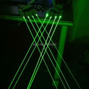 DJ Club de alta calidad 4 PCS 532 nm Guantes de láser verde de 80mw para trajes luminosos LED