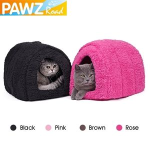 Haute Qualité Chien Chat Chaud Maison Hiver Doux Maison Pet Lit Mignon Nid Pour Chiot Intérieur Extérieur Belle 4 Couleurs Fourniture Y200330