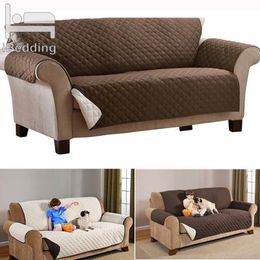 Alta calidad doble lado sofá cojín mascotas perros sofá cubiertas impermeable extraíble sofá reclinable fundas muebles protector Y200330