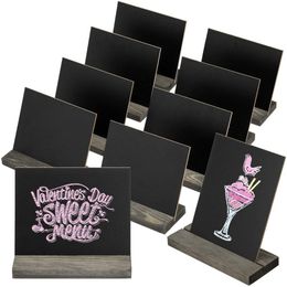 Hoogwaardige dubbelzijds mini-blackboard retro houten prikbord decoratief schoolbord met basis voor winkelbar koffiehuis