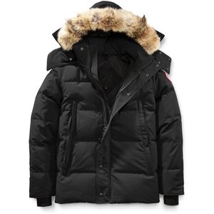 Haute qualité doudoune manteau d'oie réel grand loup fourrure canadien Wyndham pardessus vêtements mode Style vêtements de sortie d'hiver Parka
