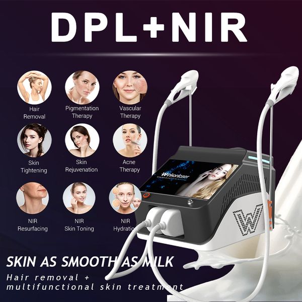 Machine d'épilation au Laser DPL IPL NIR de haute qualité, pour l'élimination des vaisseaux sanguins rouges, photothérapie longue durée, traitement de l'acné des cheveux