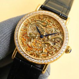 Dragon Dragon de haute qualité Phoenix pour hommes, occasionnellement, montres commerciales Sapphire Face antique Montres