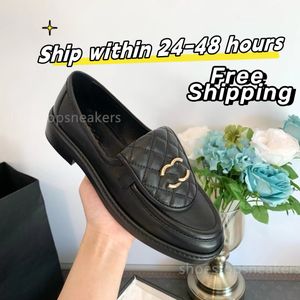 Hoge kwaliteit kledingschoenen gewatteerde loafers echt leer dames loafers mocassin platte schoenen lamsleer gewatteerd met gouden hardware luxe ontwerper platform maat 35-41