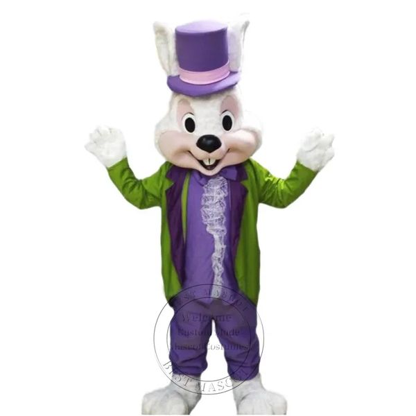 Costume de mascotte de lapin de Pâques de haute qualité thème déguisement vêtements de performance de carnaval costume de fantaisie personnalisé
