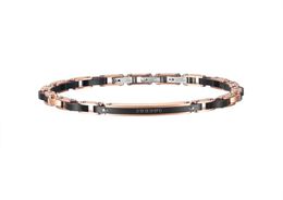Hoge kwaliteit Eco handgemaakte groothandel aangepaste roestvrij staal sieraden houten heren diamant mode armband6730315