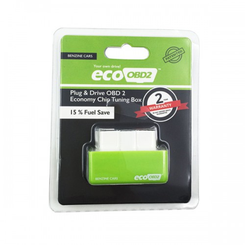 High Quality EcoOBD2 Green Economy Chip Tuning Box OBD Car Fuel Saver Eco OBD2 Plug&Drive for Benzine Cars Fuel Saving