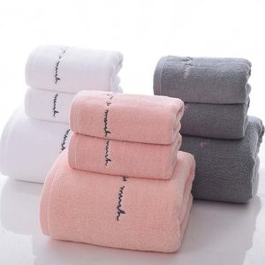 Toallas de algodón egipcio de alta calidad para adultos, toalla de cara de baño bordada suave con letras dulces, regalo de ducha de baño para amantes, toalla