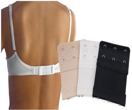 Hoogwaardige elastische dames039s zachte rug beha band extender 3 haak of 2 haak brassiere extender 100pcslot 1101405