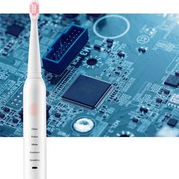 Brosse à dents électrique de haute qualité charge USB brosse à dents sonique rechargeable nettoyeur de dents étanche blanchisseur de dents avec tête de remplacement 4 pièces livraison directe