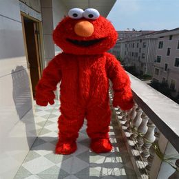 Disfraz de mascota de elmo de alta calidad tamaño adulto de la mascota Elmo disfraz de 256 años