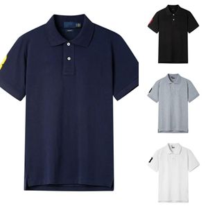 Bordado de alta calidad código de color grande polos camisa de los hombres camiseta de manga corta deportes de negocios británicos casual algodón simple europeo y americano suelto9933 #