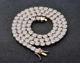 Environnement de haute qualité Copper Tennis Chain Microinclosed Zircon 3 mm 4 mm 5 mm Diamants Diamond Imone Row Hip Hop Iced Out 2025101