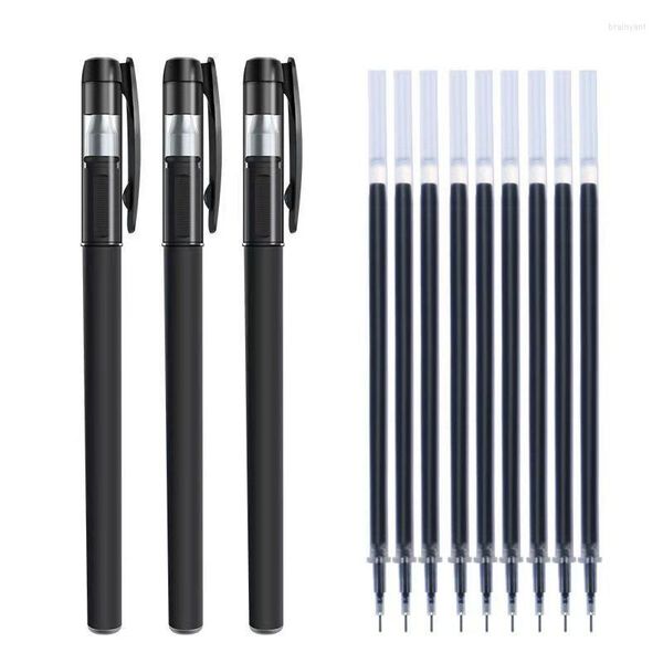 Explosions de haute qualité givré Gel stylos ensemble aiguille Tube stylo noyau 0.5 noir étudiant bureau papeterie gommage