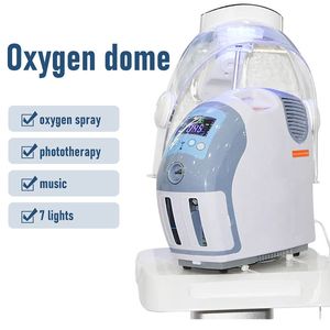 Machine à oxygène pour le visage, haute qualité, soins de la peau, masque LED, dispositif de thérapie, pulvérisateur d'oxygène, hydratant, rajeunissement de la peau, spa de beauté