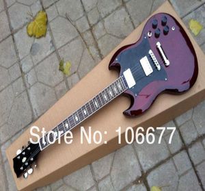 Fábrica de alta calidad NUEVA DELUXE SG 400 Angus Young Standard Electric Guitar Wine Red 2 Pickups 1171789