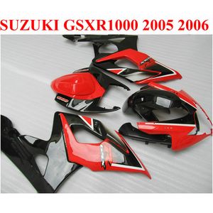 Hoge Kwaliteit Fairing Kit voor Suzuki 2005 2006 GSXR1000 BIFERINGEN 05 06 GSX-R1000 K5 K6 Zwart Rood Plastic Bodykits SX90