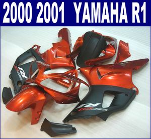 Hoge Kwaliteit Fairing Kit voor Yamaha 2000 2001 YZF R1 YZF1000 00 01 Rood Mat Zwarte ABS-bubbelbakken Set RQ6 + 7 geschenken