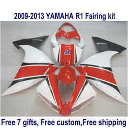 Kit de carénage de haute qualité pour YAMAHA R1 2009-2011 2012 2013 rouge noir blanc YZF R1 set de carénages 09-13 carrosserie HA7