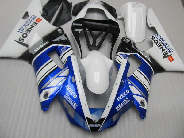 Kit de carenado de alta calidad para Yamaha YZF R1 2000 2001 juego de carenados azul negro blanco YZFR1 00 01 LI89