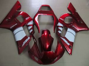 Hoogwaardige kuipet voor Yamaha YZF R6 98 99 00 01 02 Wijnrood Wit Verklei Set YZFR6 1998-2002 OT15