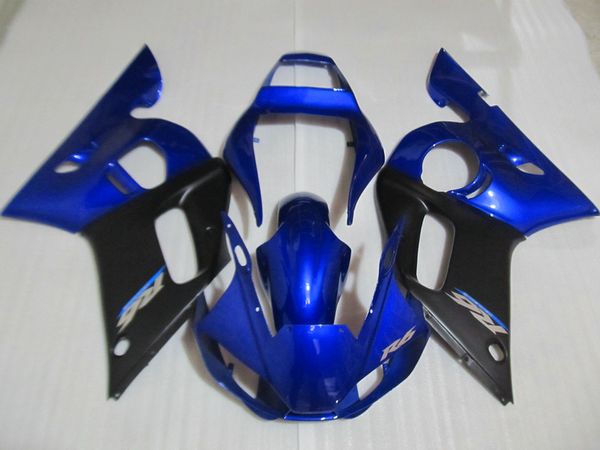 Kit de carenado de alta calidad para Yamaha YZF R6 98 99 00 01 02 juego de carenados azul negro YZFR6 1998-2002 OT16