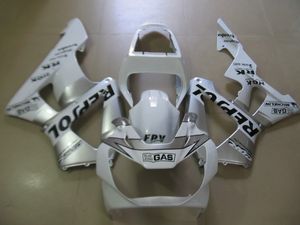 Hoogwaardige backsets voor HONDA CBR900RR CBR929 2000 2001 Witte zwarte kachelset CBR929RR00 01 WE33