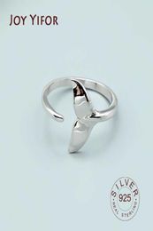Mode van hoge kwaliteit 925 Sterling Silver Geometric Fish Tale verstelbare ringen voor vrouwen hele sieraden Q070818826084512070