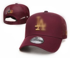 Haute qualité mode balle casquettes lettre Snapback casquette de Baseball hommes femmes Hip Hop maille tissu maille camionneur chapeau L8