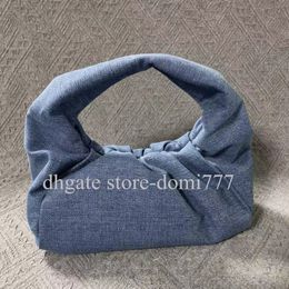 Sac à main pour femme bleu denim tendance de haute qualité avec boucle magnétique sacs à cosmétiques sans boîte