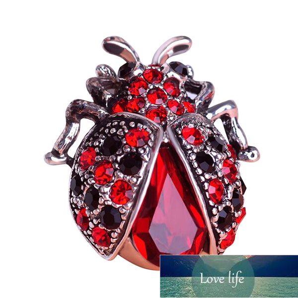 Haute qualité mode à la main huile insecte broche mode animal broche strass femme bijoux coccinelle broche prix usine conception experte qualité dernier style