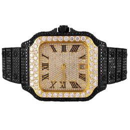 Hoogwaardige mode Iced Out Out Watchesmens Pols Luxury round cut lab gr ddgu zzrs