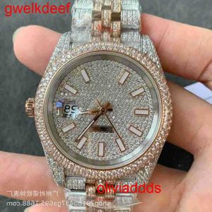 Hoogwaardige mode Iced Out Out Watchesmens Pols Luxury round Cut Lab Gr Ddgu ZMSR