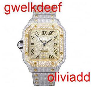 Hoge kwaliteit mode Iced Out horloges heren pols luxe ronde gesneden Lab Gr DDGU TCO6