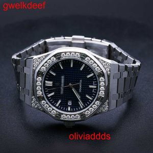 Hoge kwaliteit mode Iced Out horloges heren pols luxe ronde gesneden Lab Gr DDGU YDXK