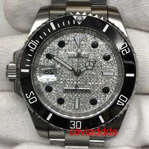 Hoogwaardige mode Iced Out Out Watchesmens Pols Luxury ronde Cut Lab Gr Ddgu 86XA