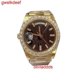 Hoge kwaliteit mode Iced Out horloges heren pols luxe ronde gesneden Lab Gr DDGU V1N8