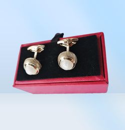 Boutons de manchette de luxe de haute qualité pour hommes, costume d'affaires, chemises françaises, manches, tête de voiture de sport, boutons en pierre blanche, classique Gent4313812