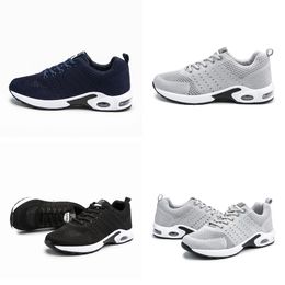 Moda de alta calidad Hombres Mujeres Cojín Zapatos para correr Diseñador transpirable Negro Azul Gris Zapatillas de deporte Zapatillas deportivas Tamaño 36-41 03