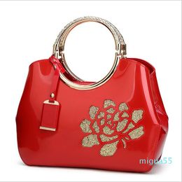 sac pour femme portable en cuir verni de haute qualité sacs à bandoulière brillants pour dames pack diagonal de luxe